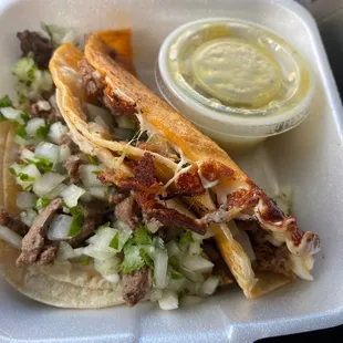 Carne Asada and Birria Taco