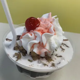 Hot Fudge Sundae with nuts