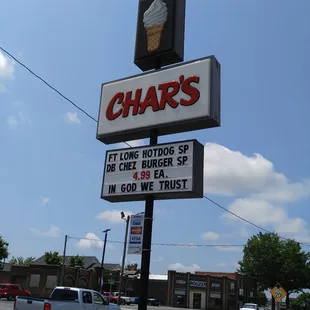 Can't miss the ice cream sign