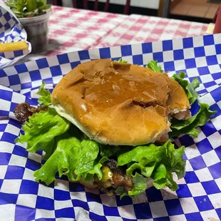 Awesome burger. Very juicy