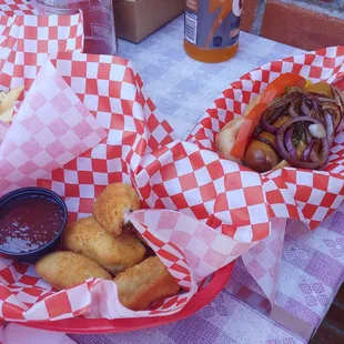 Jalepeno poppers and polish dog