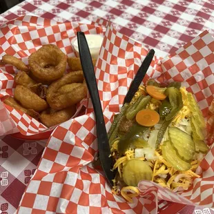 California Coney and Onion Rings