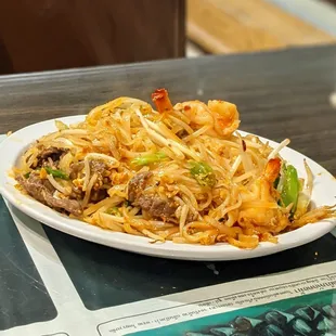 Beef and Shrimp Pad Thai