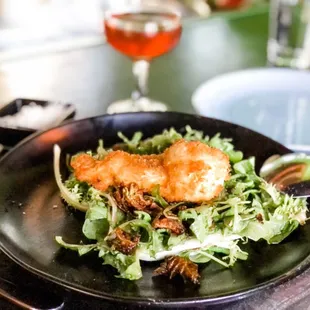 a plate of food on a table