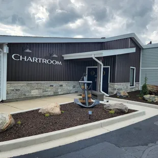 the front of the restaurant