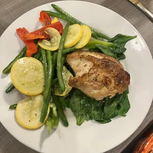 Seared Airline Chicken Breast ( Alaskan airlines it took awhile to get to the table)