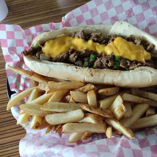 french fries and cheese