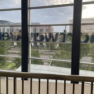 From inside the arena looking out