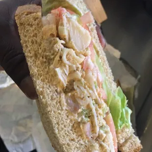 Seafood sandwich... Delicious