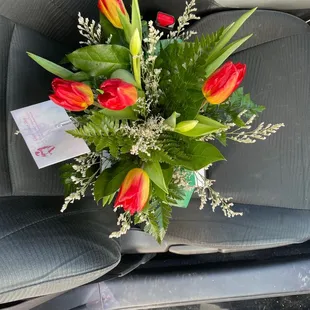 Beautiful tulips, not so beautiful buds...