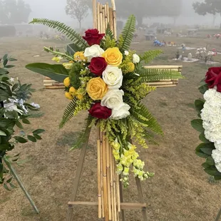 I am beyond happy with the arrangement. It was even more beautiful than I expected. This's the River Cane Cross.