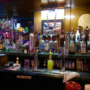 Simple dive bar setup. Good service.