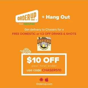 a picture of a coup of a drink with a price of $ 10 off