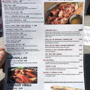the menu