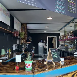 menus on the counter