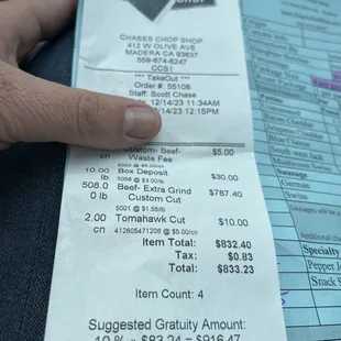 And they wanted a 80-208$ tip.... I think they have more of my Tri tip, so there you go!