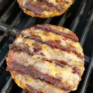 Bacon cheddar burgers..