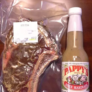 Tomorrow's BBQ, rib steak..