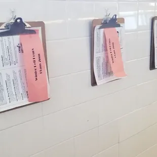 Menus, kind of a pain in the ass to put back..