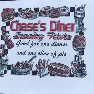 a sign for chase&apos;s diner