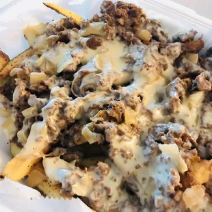 Jim&apos;s Fries with Cheese Steak