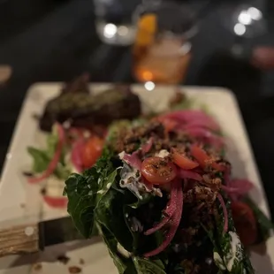The wedge with steak