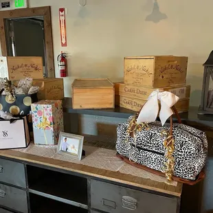 Gift Table outside of the room
