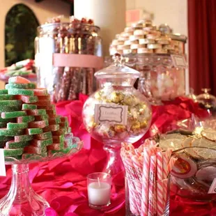 a candy buffet