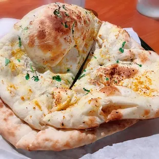 Garlic Naan (Dairy); Plain Naan (Dairy)