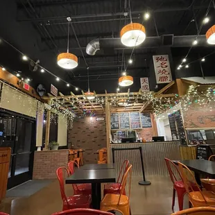 the interior of a restaurant