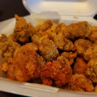 Spicy popcorn chicken