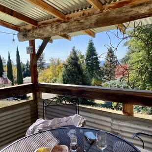 Flights, charcuterie, and a great view.