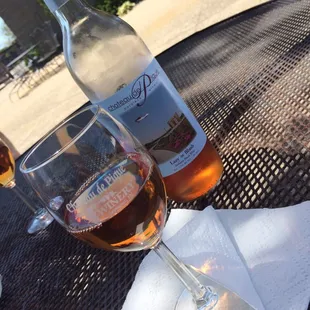 Splitting a bottle of blush with some friends on a gorgeous day!