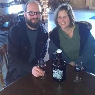Proud owners of their first growler sale.
