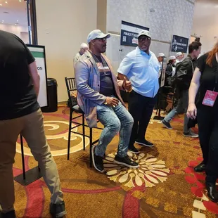 Shows the floor in the main ballroom.