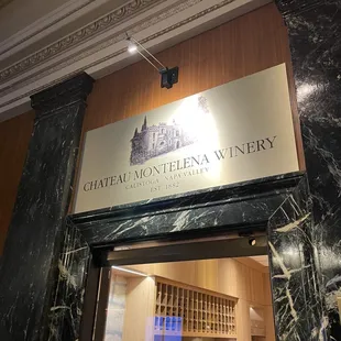 Exterior of the Chateau Montelena Winery Tasting Room in Westin St. Francis Hotel in San Francisco.