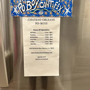 The to-go menu stays on my fridge!!