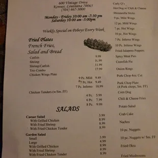Updated menu 6.18