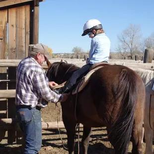 Bob helping my daughter