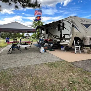 Camping on Father&apos;s Day weekend.