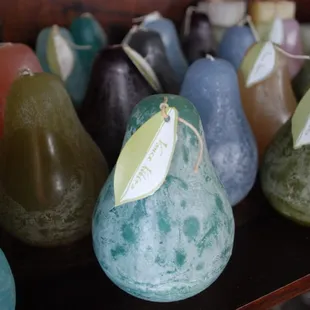 Great candle line:  100% soy, long lasting, unscented (great for use at the dinner table), and comes in fun shapes and colors.