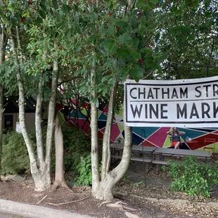 a sign for chatham street wine market