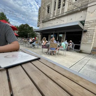 A lovely patio with sprinkly twinkly lights