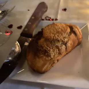 Sourdough bread stuffed with feta cheese