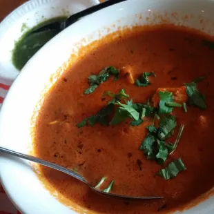 Butter chicken. The sauce was delicious but it could have used more chicken.