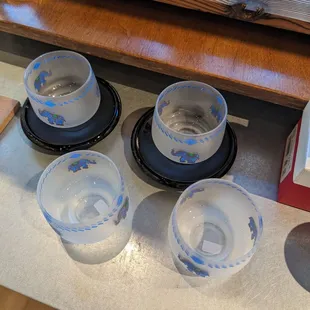 Nice variety of glass cups!