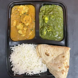 a meal in a plastic container