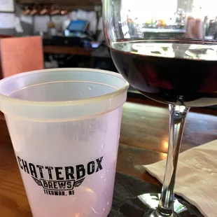 a glass of wine and a glass of wine