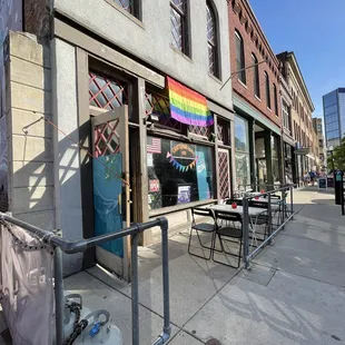 the outside of the building