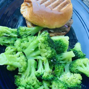Pulled pork and broccoli